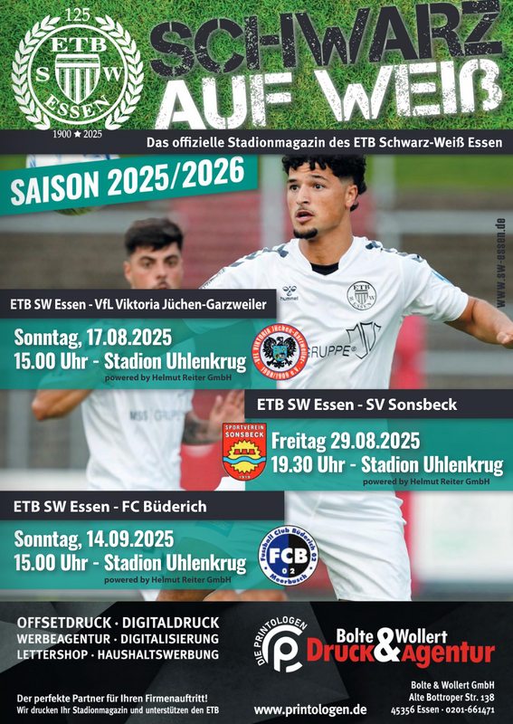 Schwarz auf Weiß Saison 2025/26 Ausgabe 1