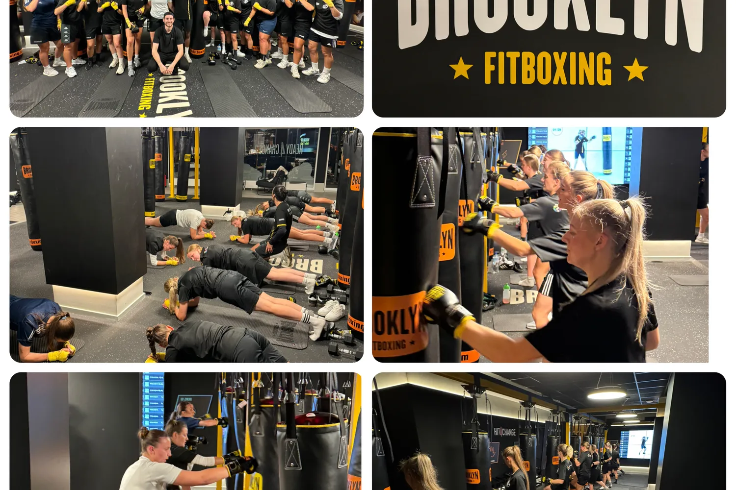 1. Frauen schlagen sich bei Brooklyn Fitboxing fit
