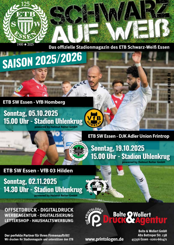 Schwarz auf Weiß Saison 2025/26 Ausgabe 2