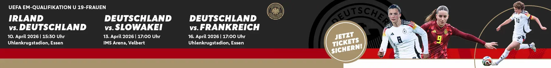 Doppelter Heimauftritt: DFB-U19-Frauen kämpfen am Uhlenkrug 