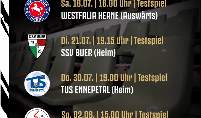 Testspiele 1. Mannschaft