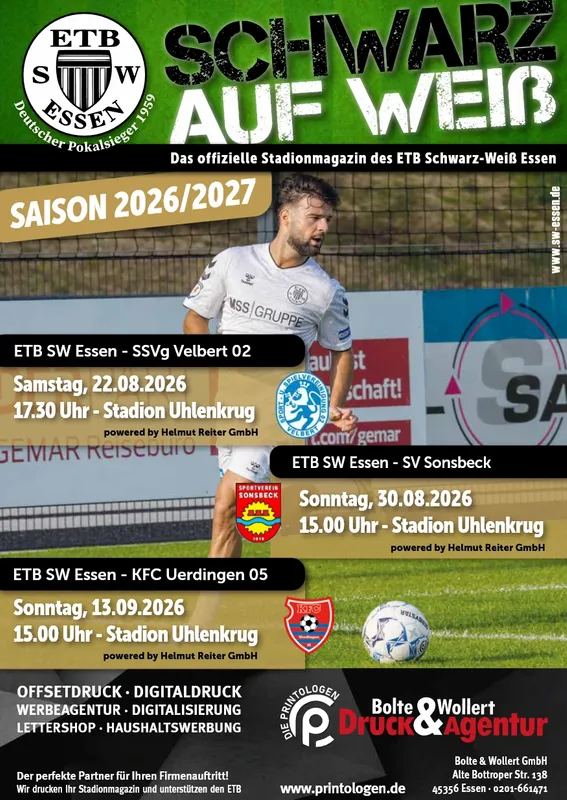 Schwarz auf Weiß Saison 26/27 Ausgabe 1